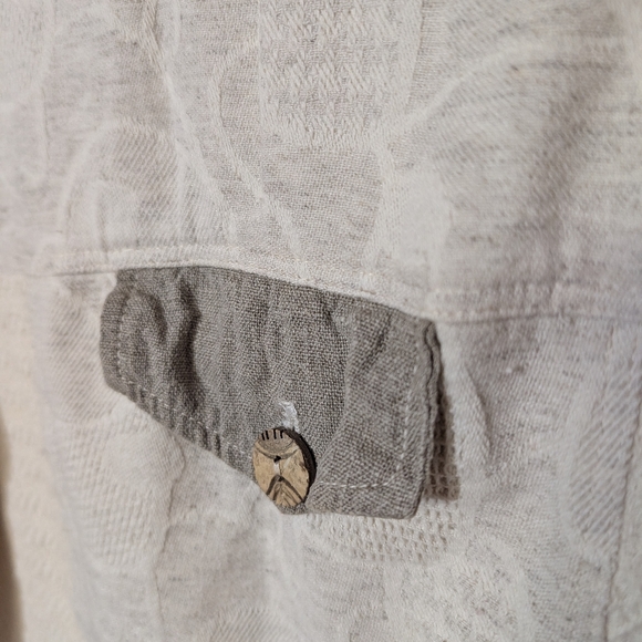 Vintage Fitz Cream and Gray Button Up Fall Jacket Size Medium - Picture 8 of 11